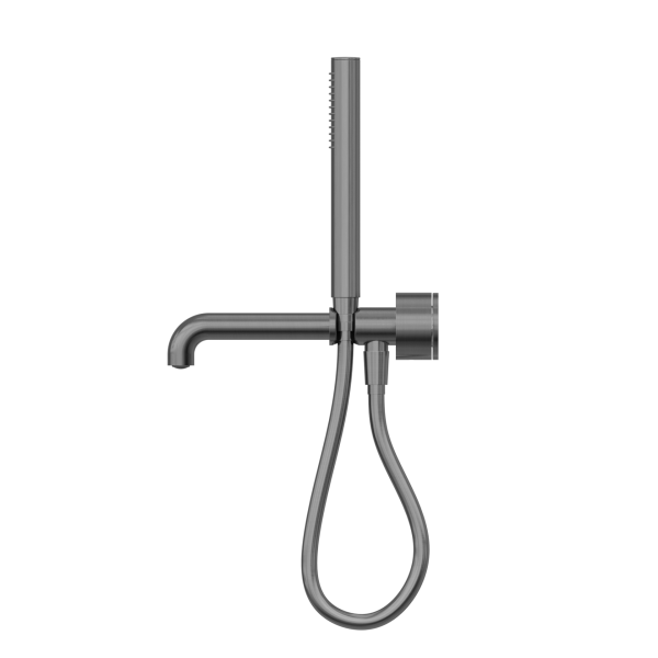 KARA PROGRESSIVE SHOWER SYSTEM SHOWER FAUCET SET SEPARATE PLATE WITH SPOUT 230/250MM GUN METAL (NR271903b230/250GM)