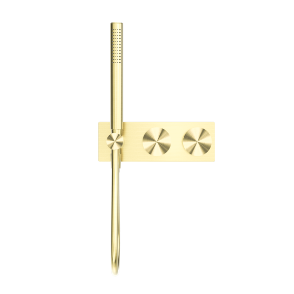 KARA PROGRESSIVE SHOWER SYSTEM SHOWER FAUCET SET WITH 2 HANDLES SHOWER TUB COMBO SET BRUSHED GOLD (NR271903cBG)