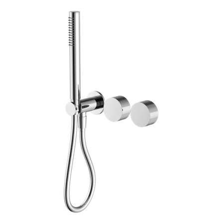KARA PROGRESSIVE SHOWER SYSTEM SEPARATE PLATE SHOWER FAUCET SET WITH 2 HANDLES CHROME (NR271903dCH)