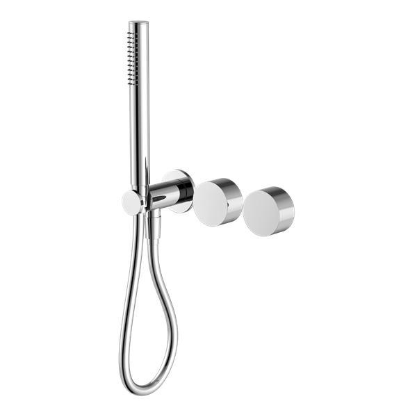 KARA PROGRESSIVE SHOWER SYSTEM SEPARATE PLATE SHOWER FAUCET SET WITH 2 HANDLES CHROME (NR271903dCH)