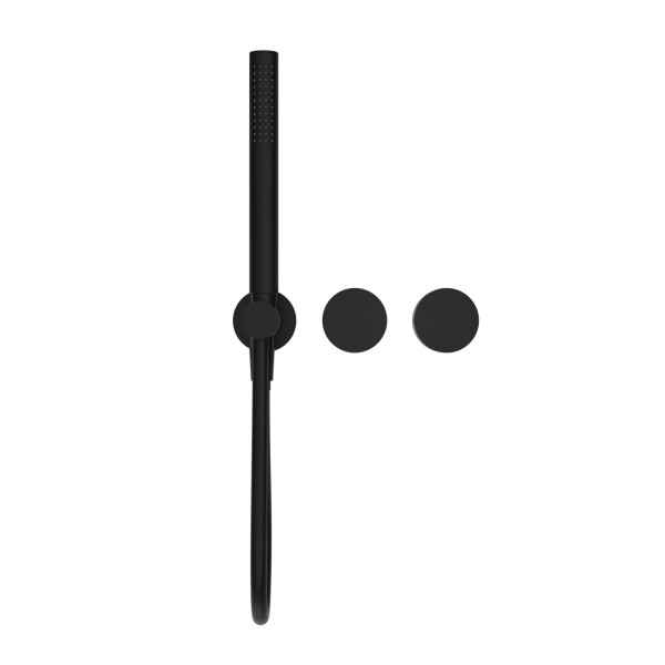 KARA PROGRESSIVE SHOWER SYSTEM SEPARATE PLATE SHOWER FAUCET SET WITH 2 HANDLES MATTE BLACK (NR271903dMB)