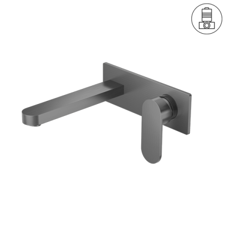 ECCO WALL BASIN/BATH MIXER GUN METAL (NR301310aGM)