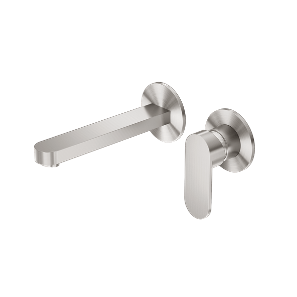 Ecco Wall Basin/Bath Mixer Separate Back Plate Wall Mounted Faucets BRUSHED NICKEL (NR301310bBN)