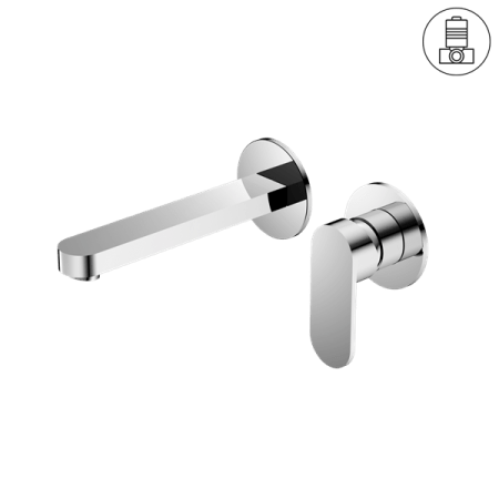 Ecco Wall Basin/Bath Mixer Separate Back Plate Wall Mounted Faucets CHROME (NR301310bCH)