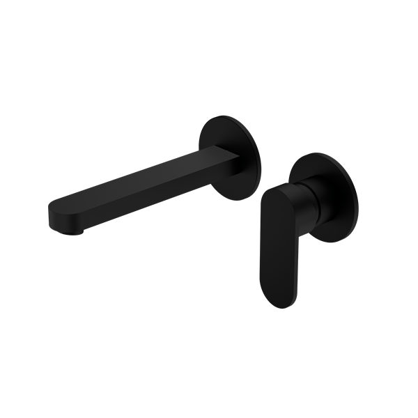 Ecco Wall Basin/Bath Mixer Separate Back Plate Wall Mounted Faucets MATTE BLACK (NR301310bMB)