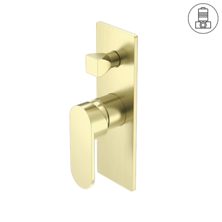 ECCO SHOWER MIXER WITH DIVERTER BRUSHED GOLD (NR301311aBG)