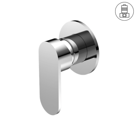 Ecco Shower Mixer Round Back Shower Valve Mixer Kit Round Back Plate CHROME (NR301311dCH)