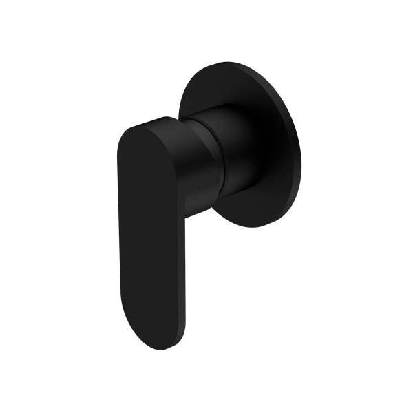 Ecco Shower Mixer Round Back Shower Valve Mixer Kit Round Back Plate MATTE BLACK (NR301311dMB)