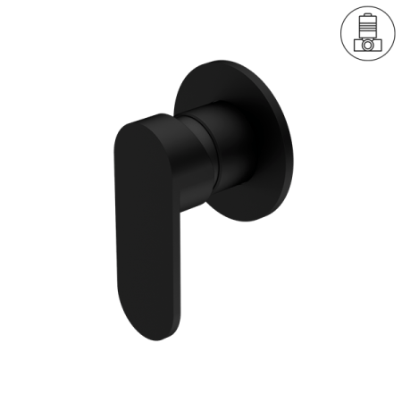 Ecco Shower Mixer Round Back Shower Valve Mixer Kit Round Back Plate MATTE BLACK (NR301311dMB)
