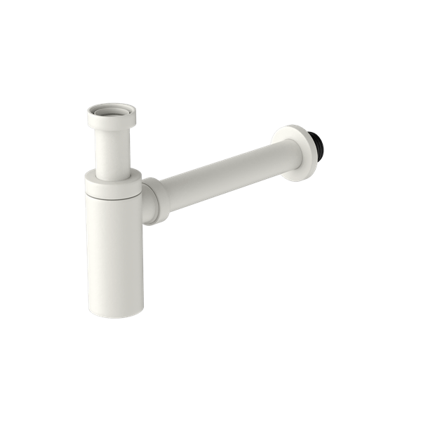 40MM ROUND BOTTLE TRAP WASTE TRAP DRAIN TUBE BOTTLE TRAP DRAIN KIT MATTE WHITE (NRA186WMW)