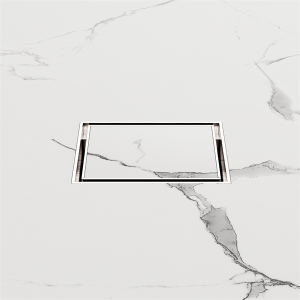 100MM SQUARE TILE INSERT FLOOR WASTE 50MM OUTLET SHOWER DRAIN FLOOR DRAIN OUTLET BRUSHED NICKEL (NRFW006BN)