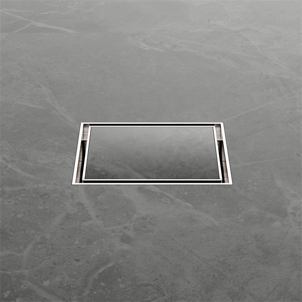100MM SQUARE TILE INSERT FLOOR WASTE 50MM OUTLET SHOWER DRAIN FLOOR DRAIN OUTLET BRUSHED NICKEL (NRFW006BN)
