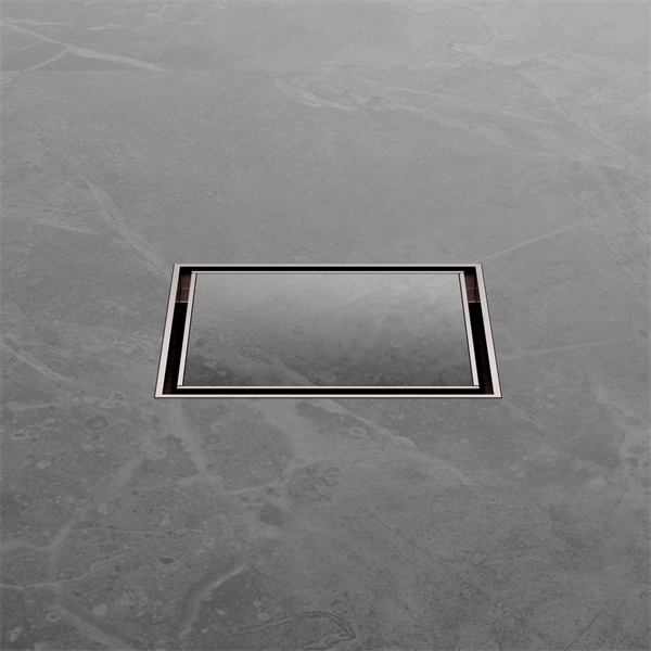 100MM SQUARE TILE INSERT FLOOR WASTE 50MM OUTLET SHOWER DRAIN FLOOR DRAIN OUTLET BRUSHED BRONZE (NRFW006BZ)