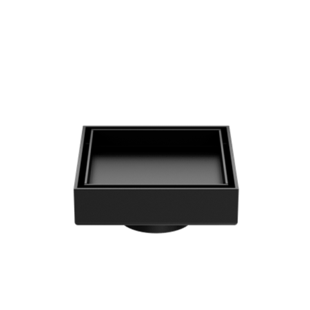 100MM SQUARE TILE INSERT FLOOR WASTE 50MM OUTLET SHOWER DRAIN FLOOR DRAIN OUTLET MATTE BLACK (NRFW006MB)