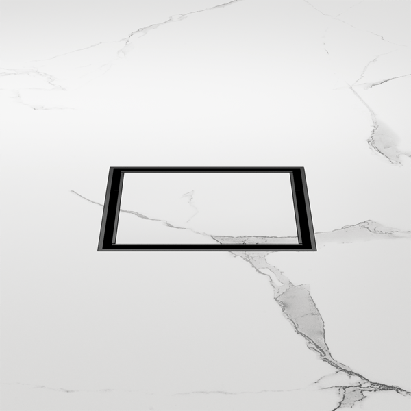 100MM SQUARE TILE INSERT FLOOR WASTE 50MM OUTLET SHOWER DRAIN FLOOR DRAIN OUTLET MATTE BLACK (NRFW006MB)