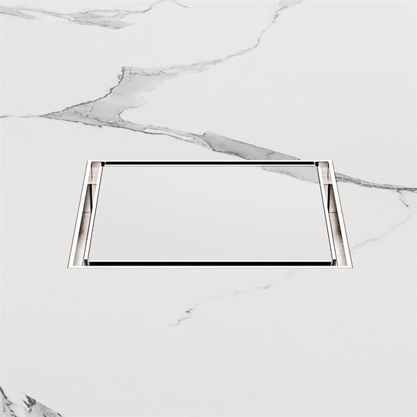 130MM SQUARE TILE INSERT FLOOR WASTE 80MM OUTLET SHOWER DRAIN FLOOR DRAIN BRUSHED NICKEL (NRFW007BN)