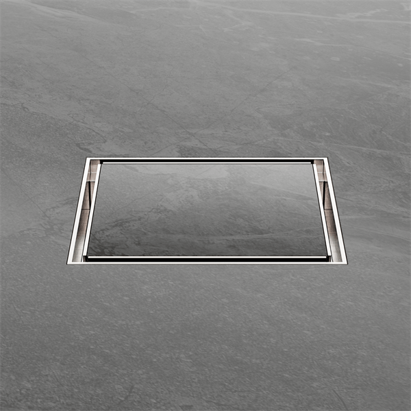 130MM SQUARE TILE INSERT FLOOR WASTE 80MM OUTLET SHOWER DRAIN FLOOR DRAIN BRUSHED NICKEL (NRFW007BN)