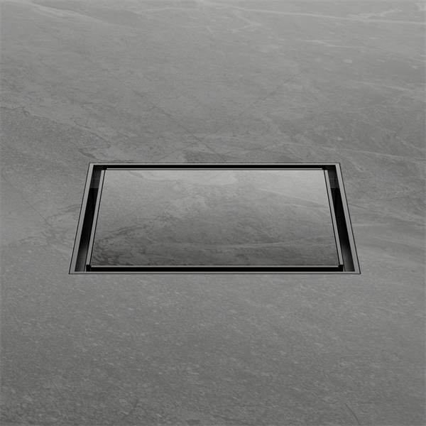 130MM SQUARE TILE INSERT FLOOR WASTE 80MM OUTLET SHOWER DRAIN FLOOR DRAIN GUN METAL (NRFW007GM)
