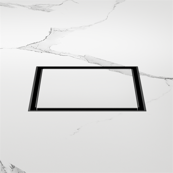 130MM SQUARE TILE INSERT FLOOR WASTE 80MM OUTLET SHOWER DRAIN FLOOR DRAIN MATTE BLACK (NRFW007MB)