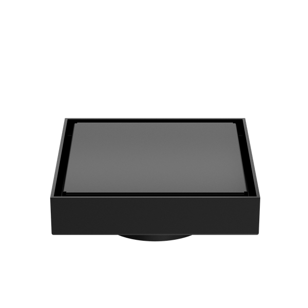 130MM SQUARE TILE INSERT FLOOR WASTE 80MM OUTLET SHOWER DRAIN FLOOR DRAIN MATTE BLACK (NRFW007MB)