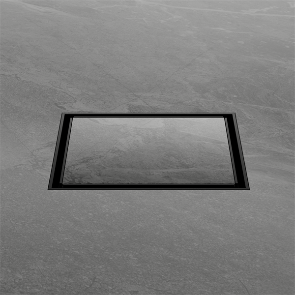 130MM SQUARE TILE INSERT FLOOR WASTE 80MM OUTLET SHOWER DRAIN FLOOR DRAIN MATTE BLACK (NRFW007MB)