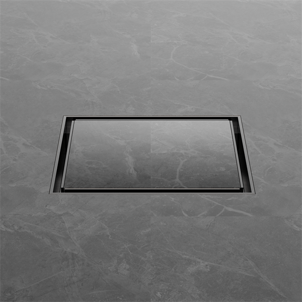130MM SQUARE TILE INSERT FLOOR WASTE 100MM OUTLET SHOWER DRAIN FLOOR DRAIN GUN METAL (NRFW008GM)