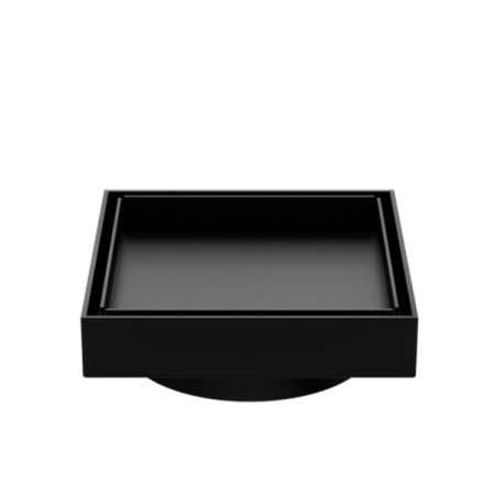 130MM SQUARE TILE INSERT FLOOR WASTE 100MM OUTLET SHOWER DRAIN FLOOR DRAIN MATTE BLACK (NRFW008MB)