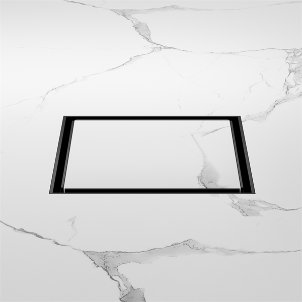 130MM SQUARE TILE INSERT FLOOR WASTE 100MM OUTLET SHOWER DRAIN FLOOR DRAIN MATTE BLACK (NRFW008MB)