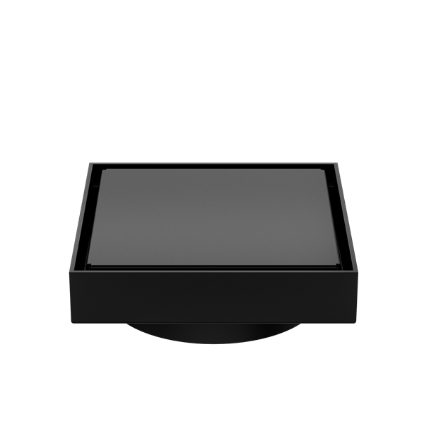 130MM SQUARE TILE INSERT FLOOR WASTE 100MM OUTLET SHOWER DRAIN FLOOR DRAIN MATTE BLACK (NRFW008MB)