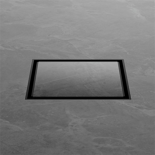 130MM SQUARE TILE INSERT FLOOR WASTE 100MM OUTLET SHOWER DRAIN FLOOR DRAIN MATTE BLACK (NRFW008MB)