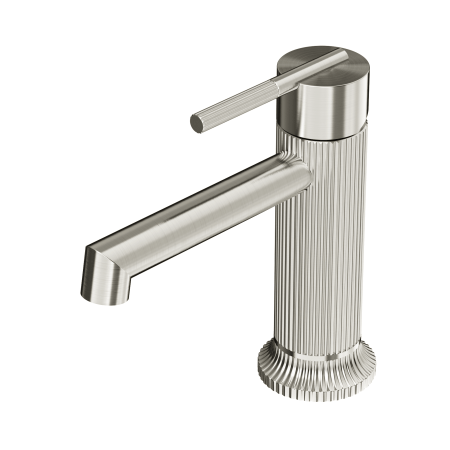 SAN ROMEDIO BATHROOM SINK FAUCET BASIN MIXER TAP SINGLE HANDLE ONE HOLE DECK MOUNT LAVATORY BASIN TAP BRUSHED NICKEL (NR212301BN)