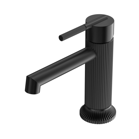 SAN ROMEDIO BATHROOM SINK FAUCET BASIN MIXER TAP SINGLE HANDLE ONE HOLE DECK MOUNT LAVATORY BASIN TAP MATTE BLACK (NR212301MB)
