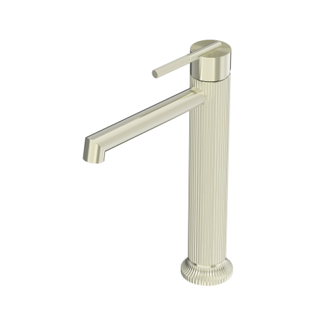 SAN ROMEDIO TALL BATHROOM SINK BASIN MIXER TAP SINGLE HANDLE ONE HOLE VANITY BASIN TAP BRUSHED GOLD (NR212301aBG)