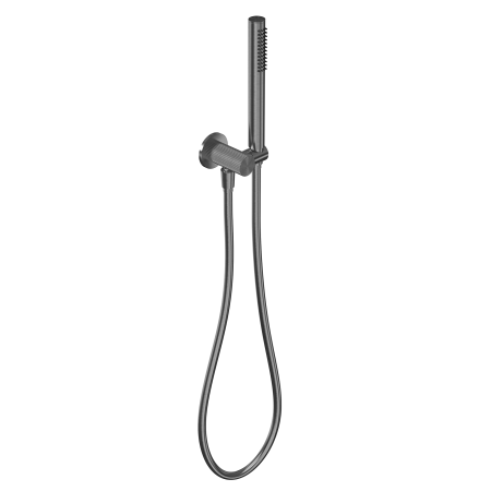 SAN ROMEDIO SHOWER BRACKET HANDHELD SHOWER HAND HOLDER SHOWER HEAD GUN METAL GREY (NR212305GM)