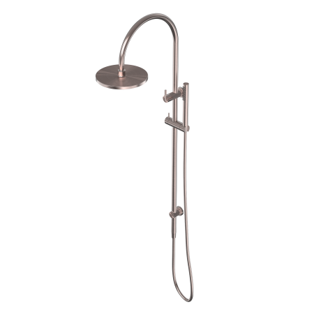 SAN ROMEDIO TWIN SHOWERS RAIN SHOWER HEADS COMBO SHOWER COLUMN BRUSHED BRONZE (NR212305bBZ)