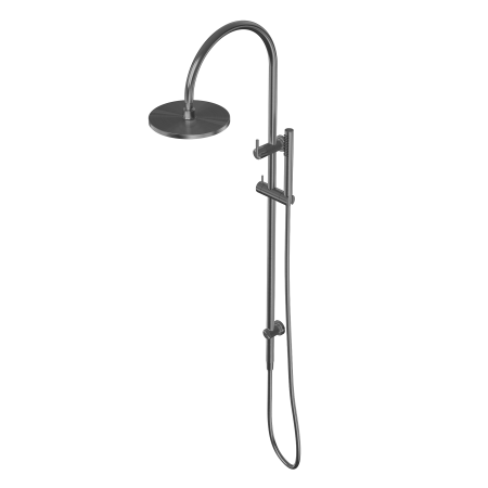 SAN ROMEDIO TWIN SHOWERS RAIN SHOWER HEADS COMBO SHOWER COLUMN GUN METAL GREY (NR212305bGM)