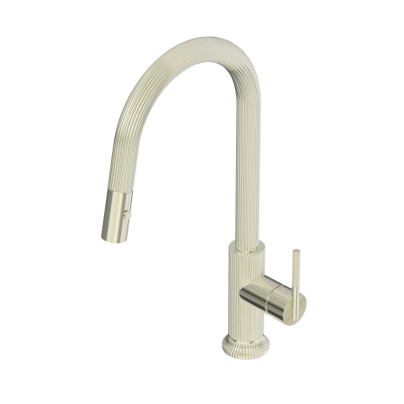 SAN ROMEDIO KITCHEN FAUCET WITH PULL DOWN SPRAYER PULL OUT SINK MIXER WITH VEGIE SPRAY FUNCTION BRUSHED GOLD (NR212308BG)