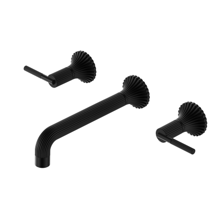 SAN ROMEDIO WALL BASIN/BATH SET SPOUT BATHTUB FAUCETS MATTE BLACK (NR262307bMB)