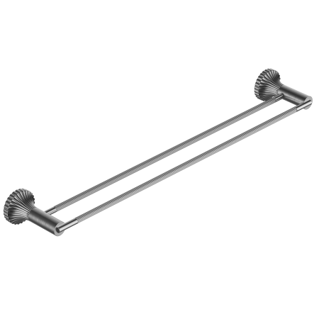 SAN ROMEDIO DOUBLE TOWEL RAIL TOWEL HOLDER HANGER TOWEL RACK 600MM GUN METAL GREY ( NR2824dGM )