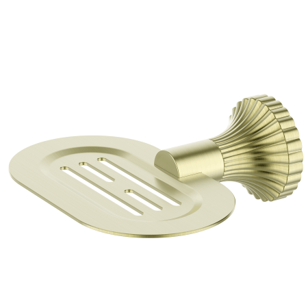 SAN ROMEDIO SOAP DISH HOLDER RAZOR HOLDER SOAP BAR HOLDER SOAP SAVER SOAP BASKET BRUSHED GOLD (NR2881BG)