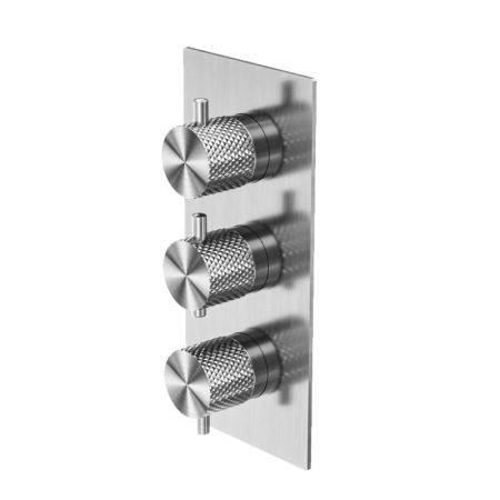 OPAL THERMOSTATIC SHOWER MIXER WITH DIVERTOR SEPARATE PLATE MULTI FUNCTION THERMOSTATIC SHOWER BRASS VALVE BRUSHED NICKEL (NR251909wBN)