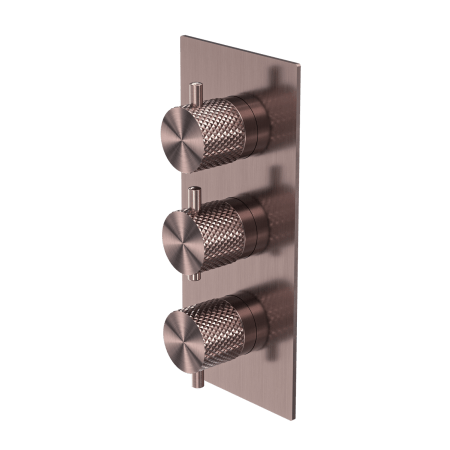 OPAL THERMOSTATIC SHOWER MIXER WITH DIVERTOR SEPARATE PLATE MULTI FUNCTION THERMOSTATIC SHOWER BRASS VALVE BRUSHED BRONZE (NR251909wBZ)