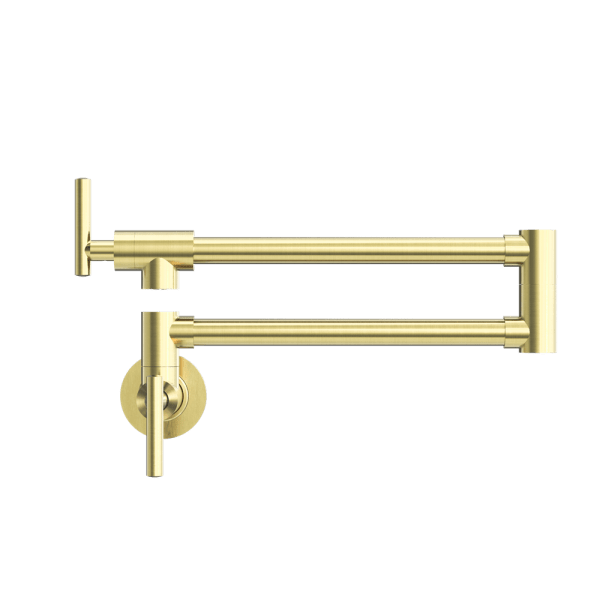 ZEN 316L STAINLESS STEEL POT WALL MOUNT STOVE FAUCET LEAD-FREE FILLER BRUSHED GOLD (NR162203BG)