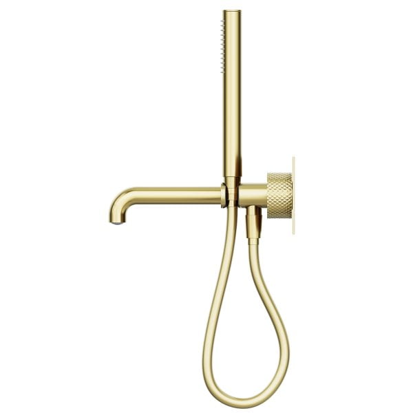 OPAL PROGRESSIVE SHOWER SYSTEM WITH SPOUT SHOWER FAUCET 250MM BRUSHED GOLD (NR252003a250BG)