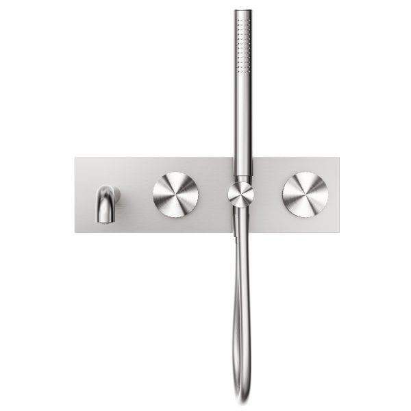 OPAL PROGRESSIVE SHOWER SYSTEM WITH SPOUT SHOWER FAUCET SHOWER SET 230MM BRUSHED NICKEL (NR252003a230BN)