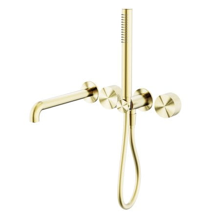 OPAL PROGRESSIVE SHOWER SYSTEM SEPARATE PLATE WITH SPOUT SHOWER FAUCETS 250MM BRUSHED GOLD (NR252003B250BG)