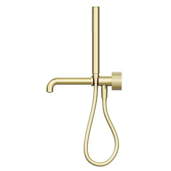 OPAL PROGRESSIVE SHOWER SYSTEM SEPARATE PLATE WITH SPOUT SHOWER FAUCETS 250MM BRUSHED GOLD (NR252003B250BG)