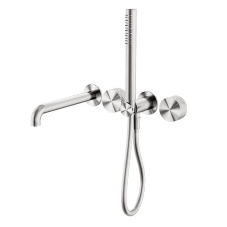 OPAL PROGRESSIVE SHOWER SYSTEM SEPARATE PLATE WITH SPOUT SHOWER FAUCETS 250MM BRUSHED NICKEL (NR252003B250BN)