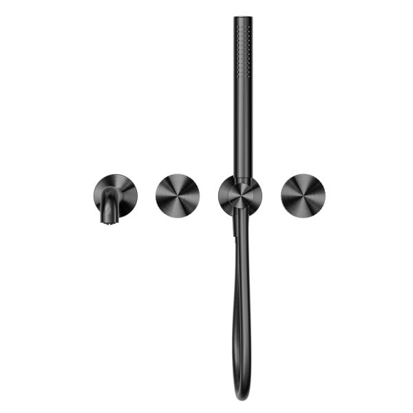 OPAL PROGRESSIVE SHOWER SYSTEM SEPARATE PLATE WITH SPOUT SHOWER FAUCET 230MM GRAPHITE (NR252003B230GR)