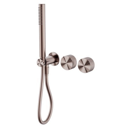 OPAL PROGRESSIVE SHOWER SYSTEM SEPARATE PLATE WITH 2 HANDLES SHOWER HANDHELD BRUSHED BRONZE (NR252003dBZ)